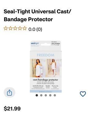 Seal-Tight Freedom Cast & Bandage Protector - White